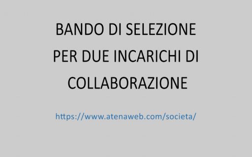 Bando di selezione per due incarichi di collaborazione a progetto